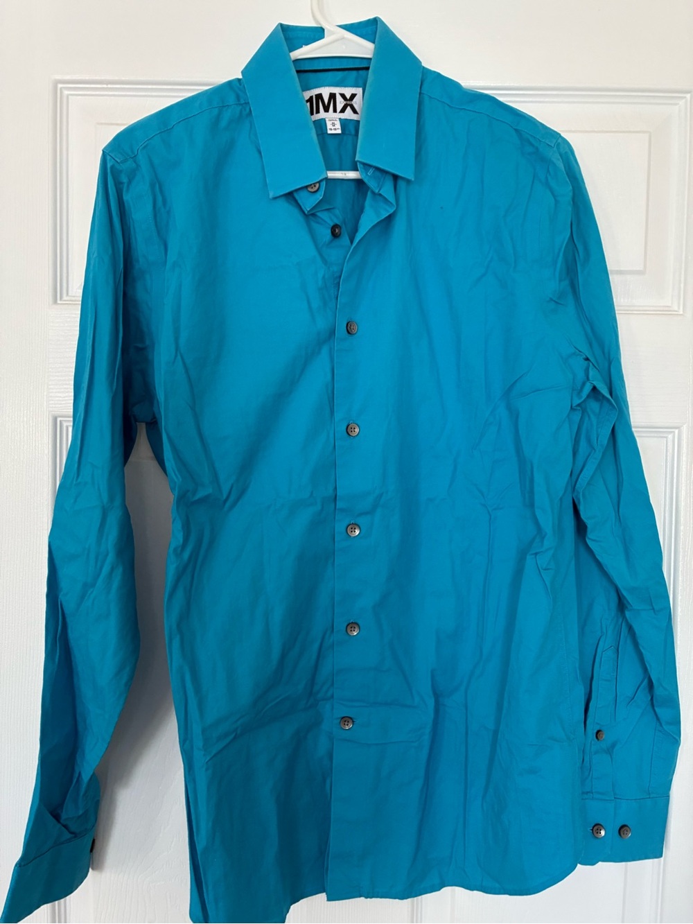 Express Men's Button-Up Dress Shirt - Teal Blue